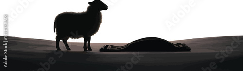 camel in the desert, goat 