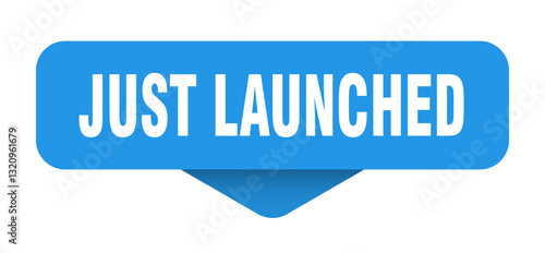 just launched sticker. just launched sign on transparent background