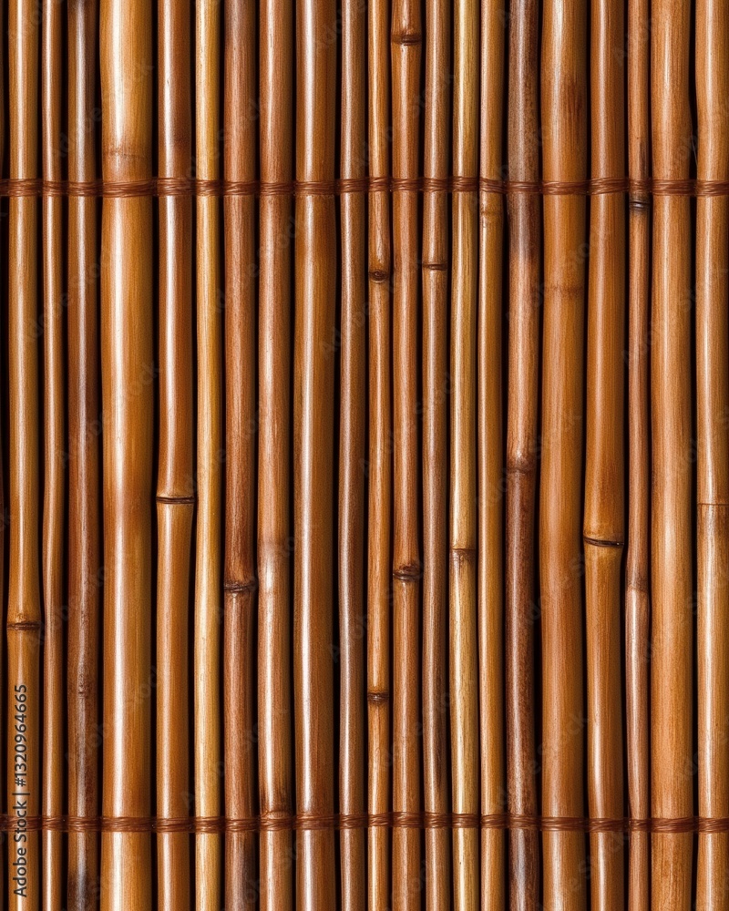 Fototapeta premium Bamboo sushi rolling mats displaying natural textures and traditional craftsmanship for sushi preparation and enjoyment