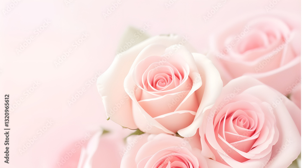 Fototapeta premium bouquet of pink roses