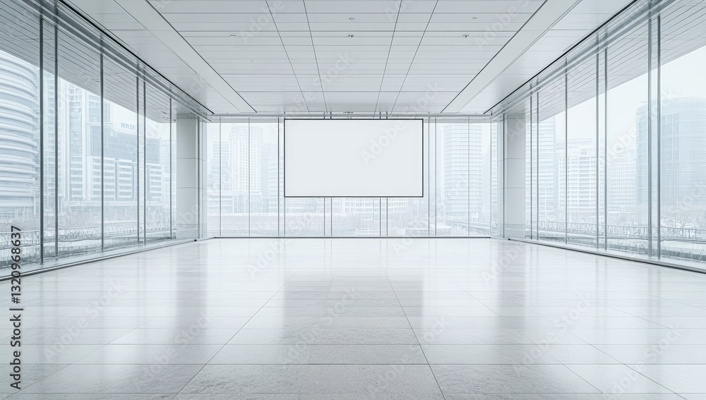 Empty modern office space with large windows (1) Empty modern office space with large windows (1)