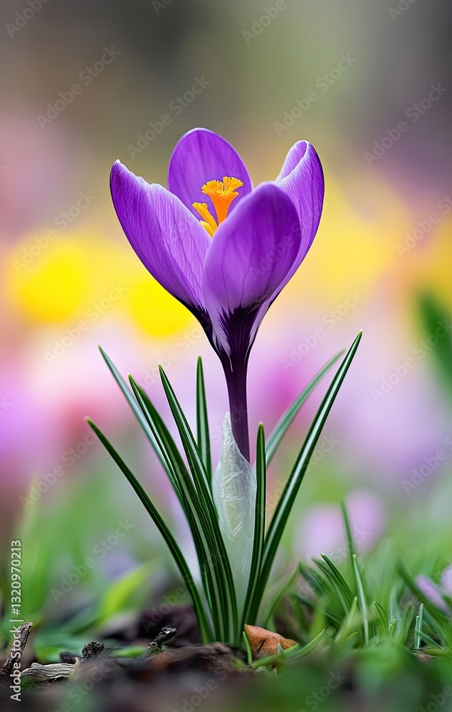 Fototapeta premium Spring Crocus in Garden Bloom
