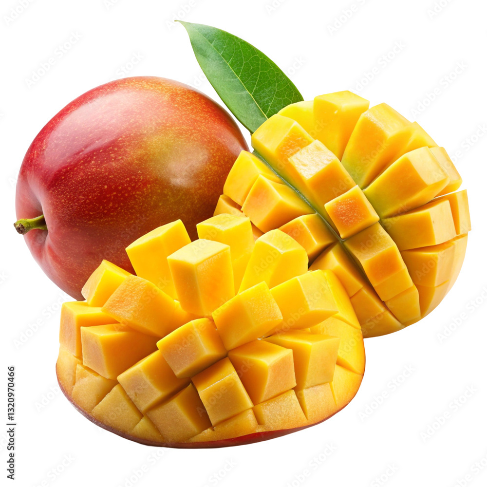 Sliced Mango Fruit Isolated on White Background
Sliced Mango Fruit Isolated on White Background