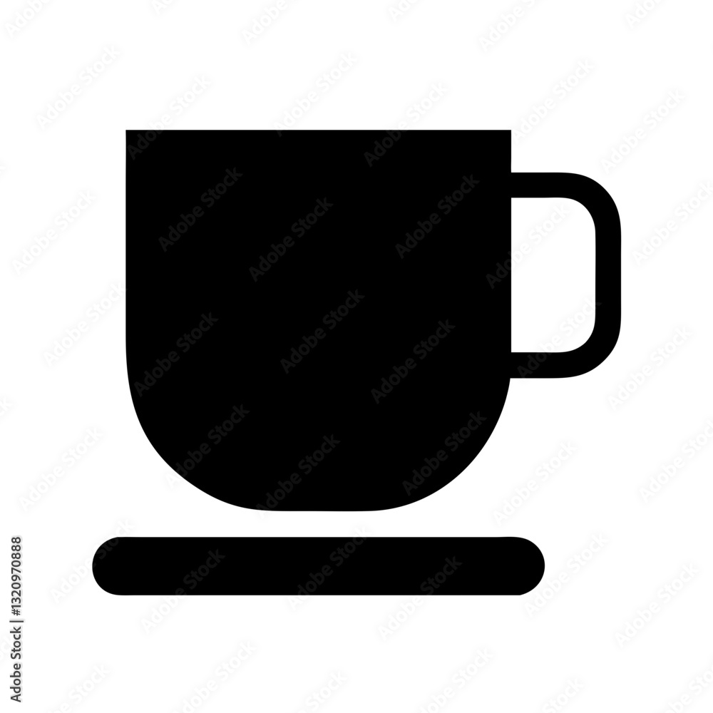 black silhouette of coffee cup with handle is shown on white background for websites and blogs about coffee,beverages,or morning routines black silhouette of coffee cup with handle is shown on white background for websites and blogs about coffee,beverages,or morning routines