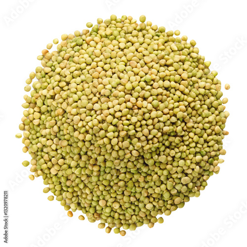Green Buckwheat Isolated on White Background, Top View
