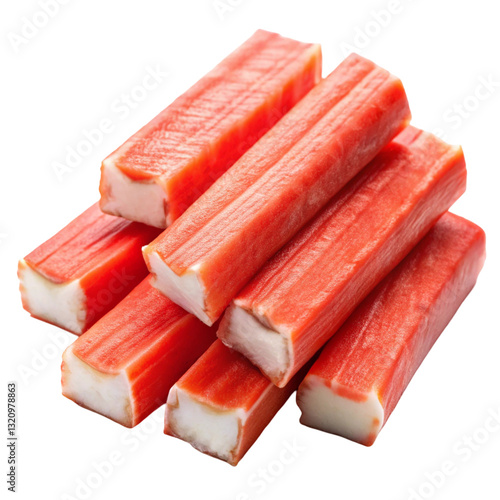 Crab Sticks Isolated on White Background
