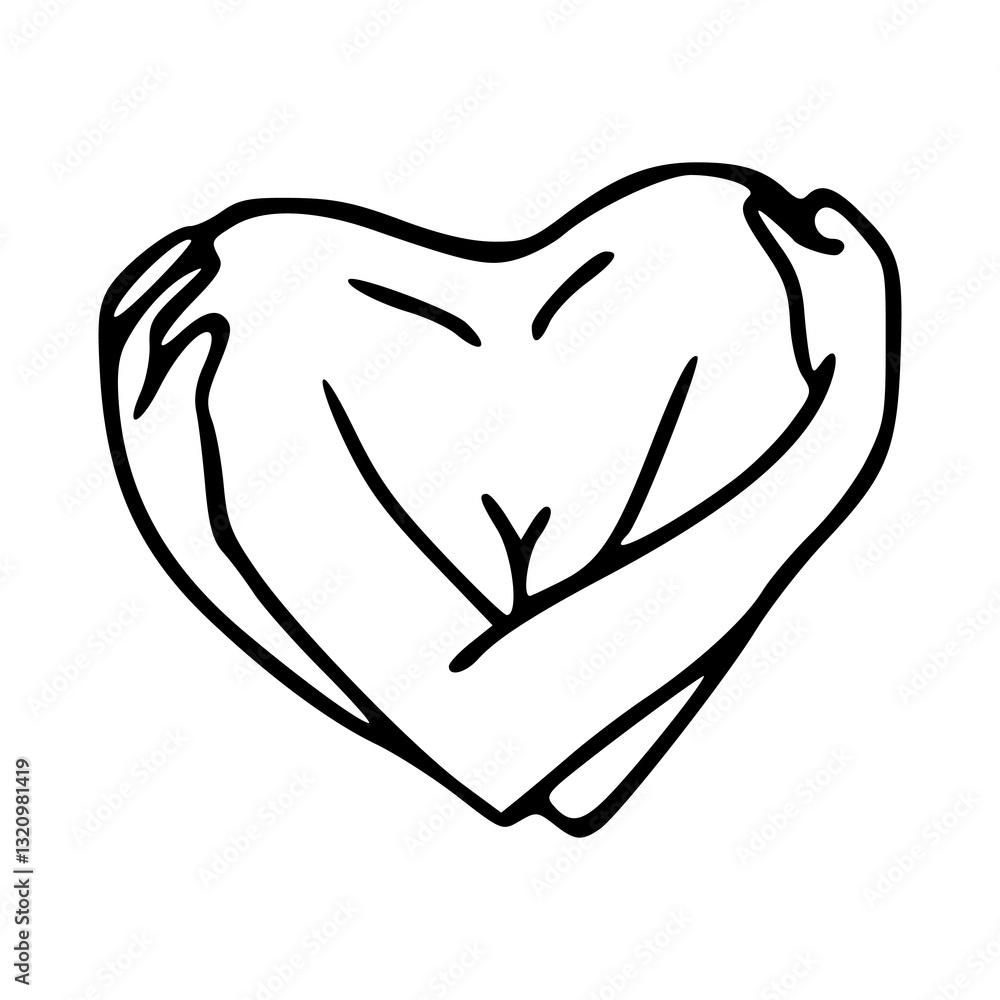 self-love hug heart vector illustration self-love hug heart vector illustration