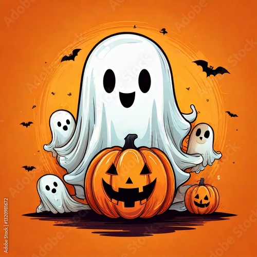 halloween background with pumpkin