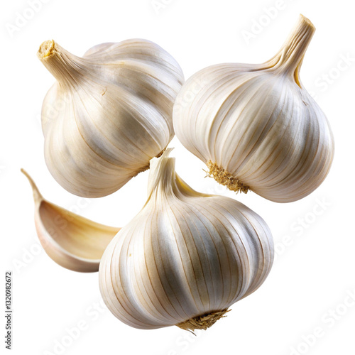 garlic isolated on white background