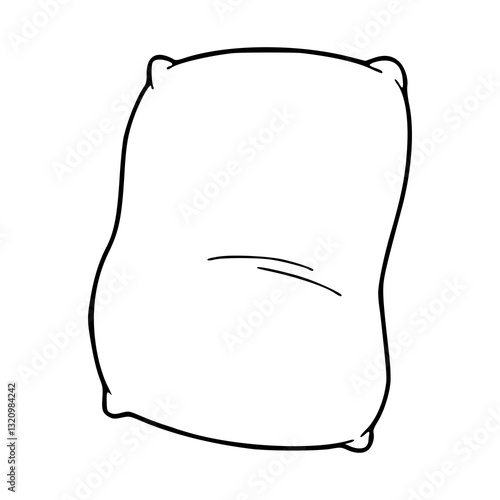 pillow line art vector illustration