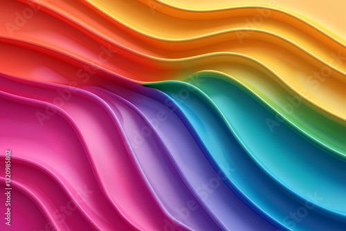 abstract colorful background with waves. Generative AI