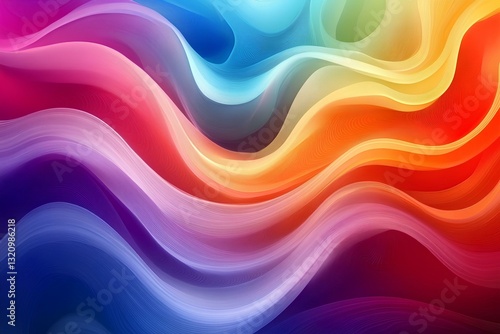 abstract colorful background with waves. Generative AI