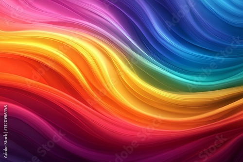 abstract colorful background with waves. Generative AI