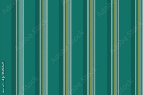 Plank fabric vector lines, simple stripe textile texture. Folded pattern vertical background seamless in teal and dark colors.