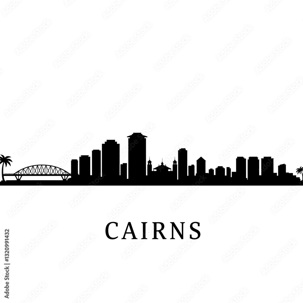 Silhouette of Cairns - Modern Graphic Design Silhouette of Cairns - Modern Graphic Design