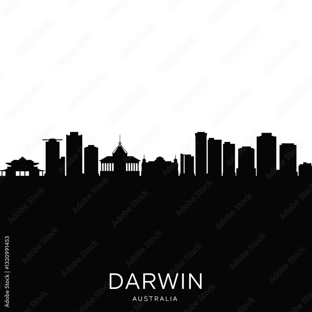 Fototapeta premium Silhouette of Darwin - Modern Graphic Design
