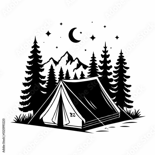 camping in the mountains
