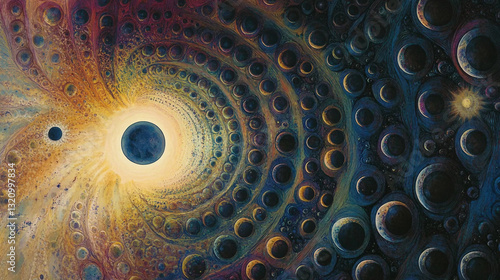 Moon Cosmic exploration visual art