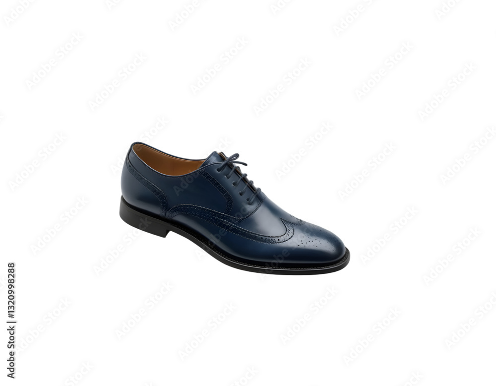 Men's black leather shoes isolated on transparent background Men's black leather shoes isolated on transparent background