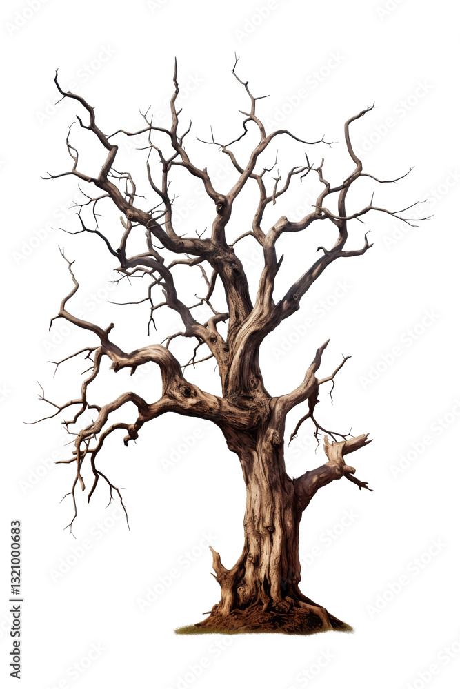 Fototapeta premium creepy gnarled trees isolated.