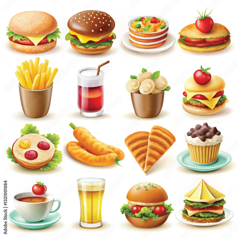fast food set fast food set