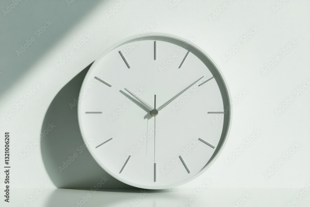Minimalist clock design emphasizes simplicity and elegance with Minimalist clock design emphasizes simplicity and elegance with
