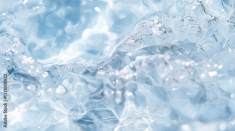 Gentle Ripples: Close-Up of Shimmering Water with Intricate Texture Gentle Ripples: Close-Up of Shimmering Water with Intricate Texture