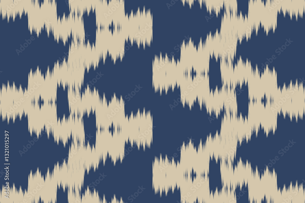 Ethnic abstract ikat art. Aztec ornament print. Geometric ethnic pattern seamless color oriental. Design for background, curtain, carpet, wallpaper, clothing, wrapping, Batik, and vector illustration.