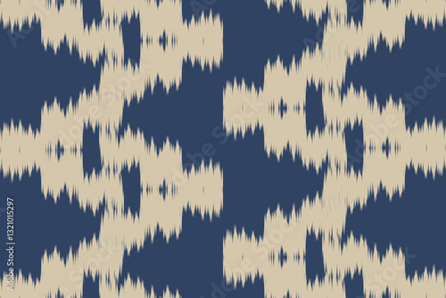 Ethnic abstract ikat art. Aztec ornament print. Geometric ethnic pattern seamless color oriental. Design for background, curtain, carpet, wallpaper, clothing, wrapping, Batik, and vector illustration.