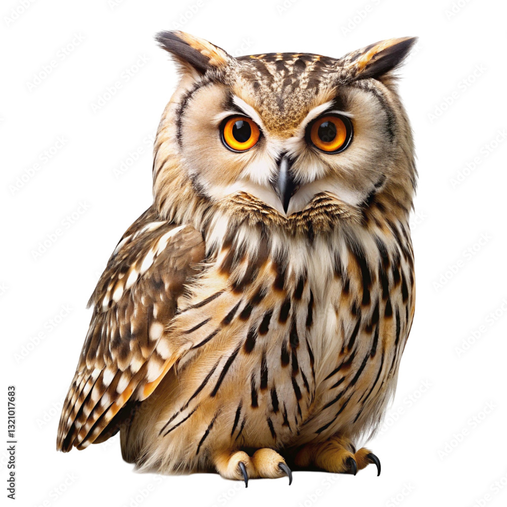Naklejka premium owl on white background