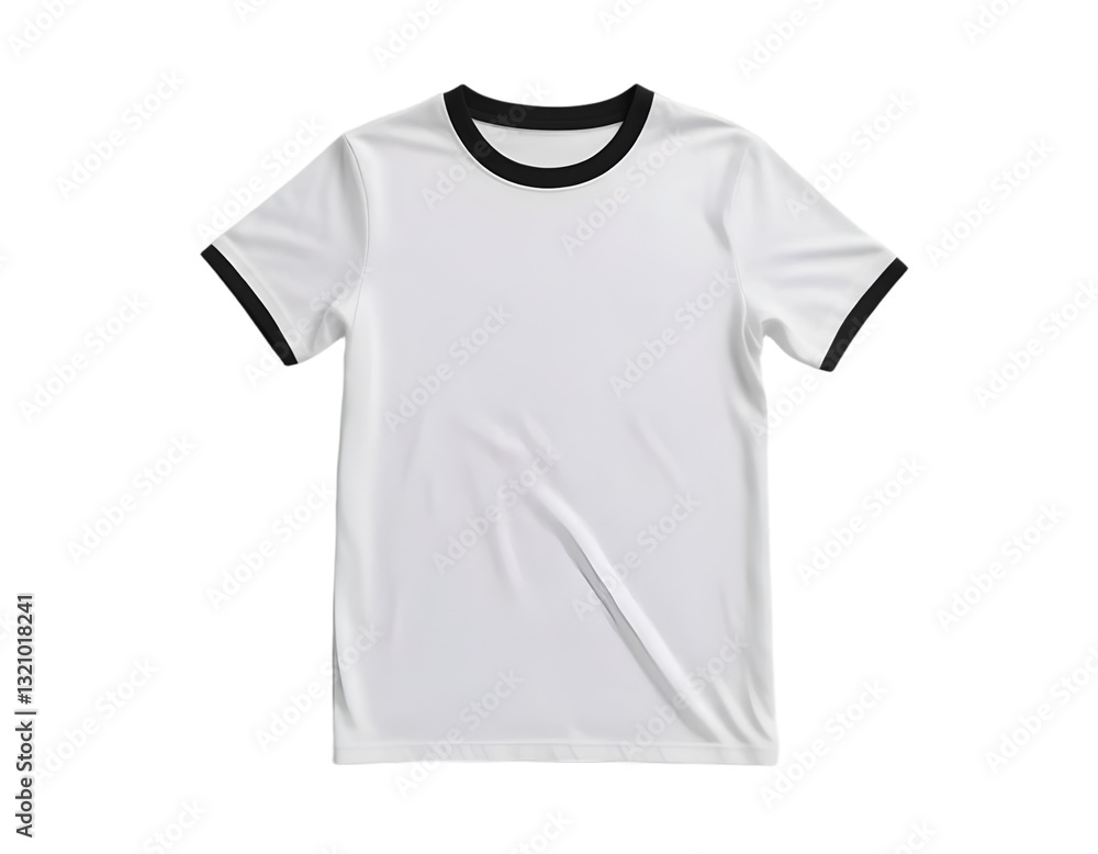 Blank t-shirt mockup, front view, isolated on transparent background Blank t-shirt mockup, front view, isolated on transparent background