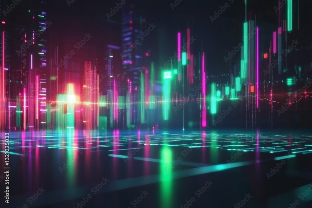 Colorful Candlestick Chart with Bullish Signal Colorful Candlestick Chart with Bullish Signal