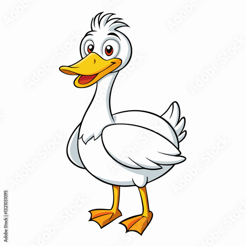 cartoon goose vector