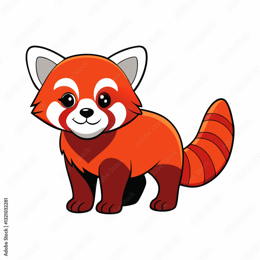 red panda isolated on white red panda isolated on white