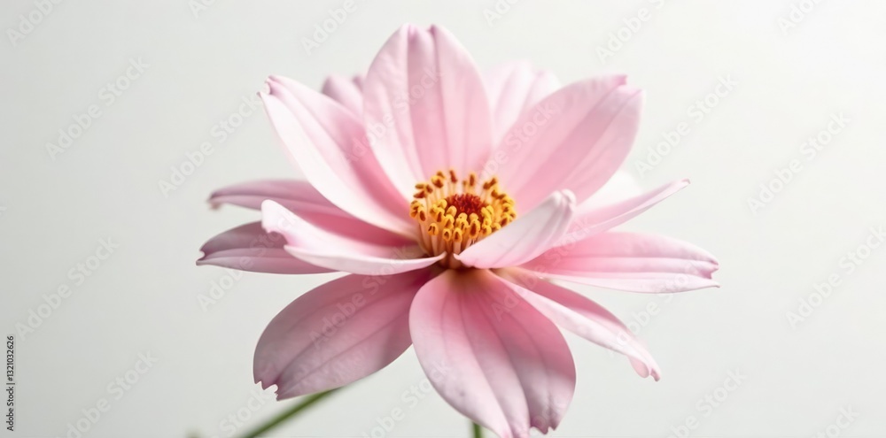 Obraz premium Delicate flower with intricate petals isolated on white background, blossom, nature