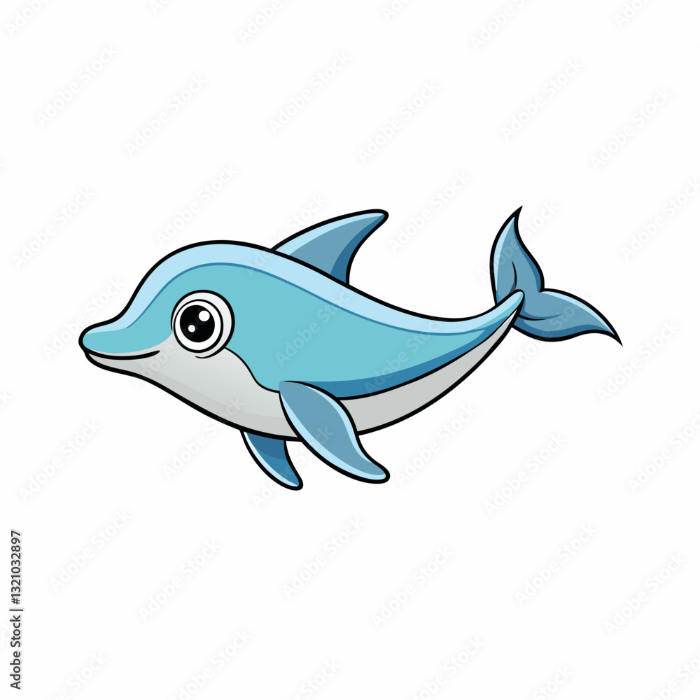 vaquita cartoon isolated on white vaquita cartoon isolated on white