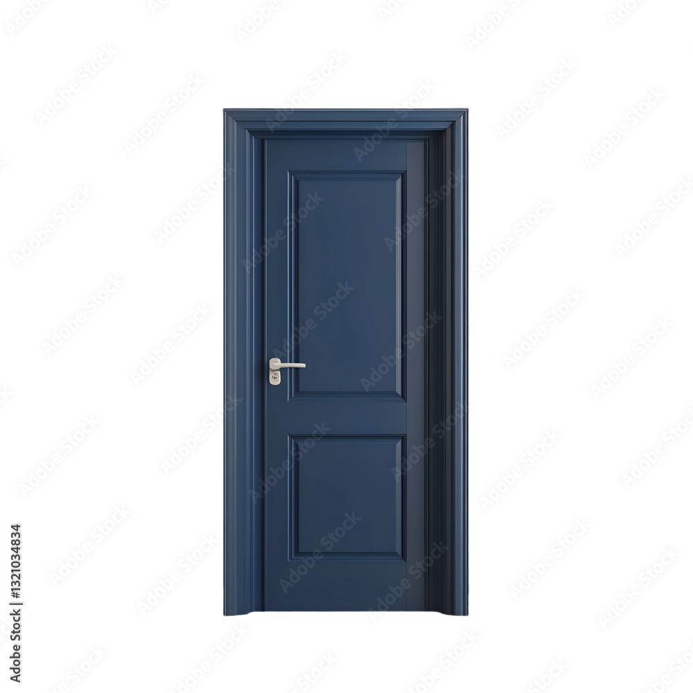 Realistic blue door isolated on transparent background Realistic blue door isolated on transparent background