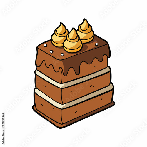 vector illustration of a cake
