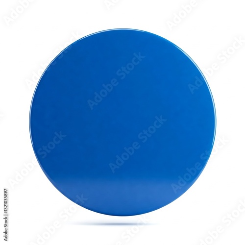 blue round button