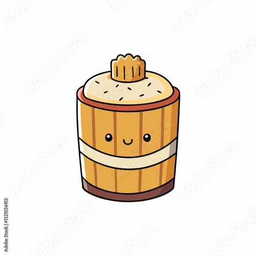 vector illustration of a cartoon cake