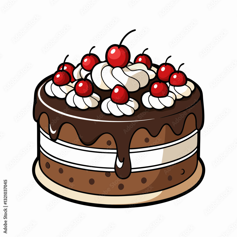 chocolate cake with cherry chocolate cake with cherry
