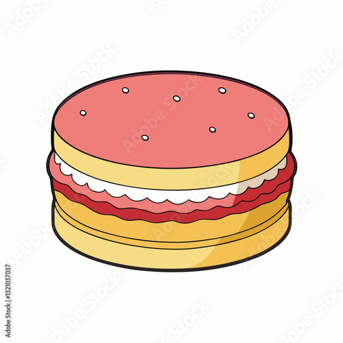 victoria sponge cake vector