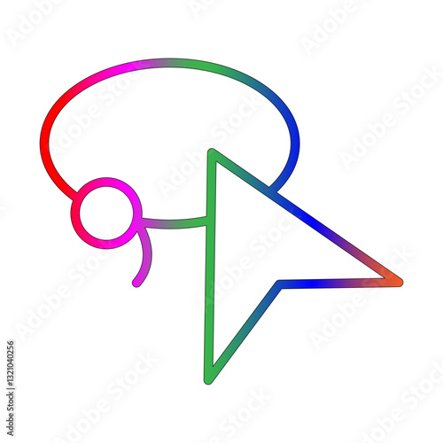 Lasso line gradient icon
