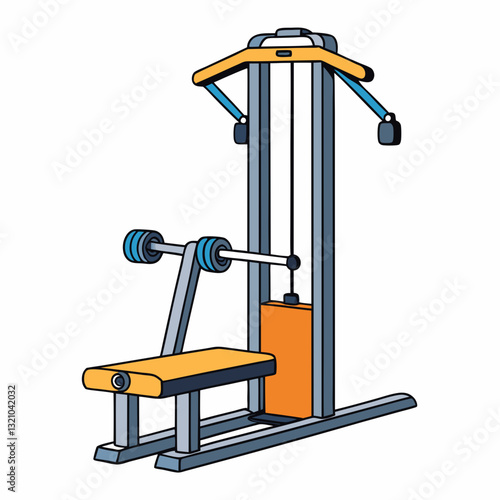 lat pulldown vector illustration