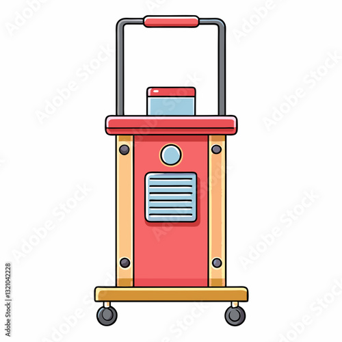 vector illustration of a pec deck machine
