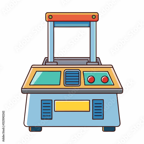 vector illustration of a pec deck machine