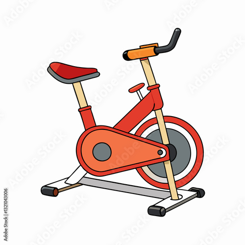stationary bike isolated on white