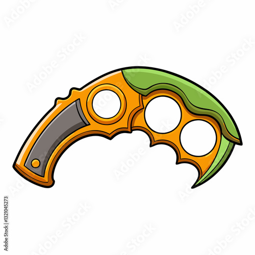 karambit knife on white background