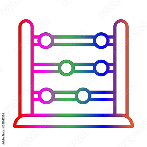 Abacus line gradient icon