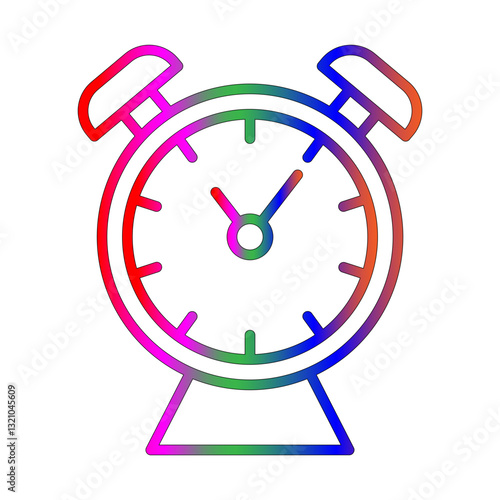 Alarm clock line gradient icon
